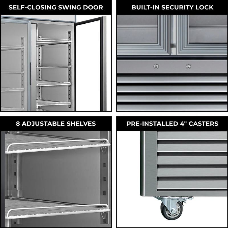 Kenmore Pro 49 cu. ft. Commercial Glass Door Convertible Fridge ...