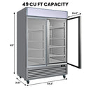 Kenmore Pro 49 cu. ft. Commercial Glass Door Convertible Fridge KKPro2D49GLDIS