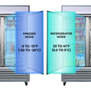 Kenmore Pro 49 cu. ft. Commercial Glass Door Convertible Fridge KKPro2D49GLDIS