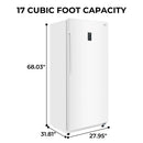 Kenmore 17 cu. ft. Convertible Upright Freezer KKUF17-W