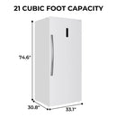 Kenmore 21 cu. ft. Convertible Upright Freezer KKUF21-W