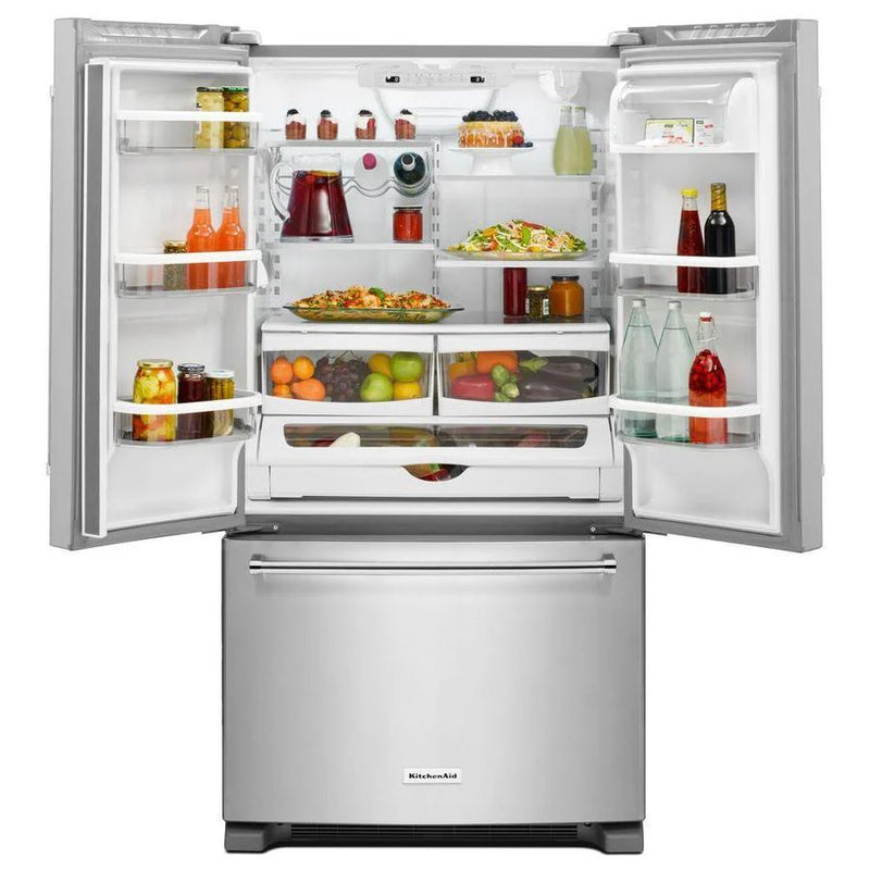 KitchenAid 36 inch 20 cu Counter-Depth French Door Fridge KRFC300ESS - Scratch & Dent