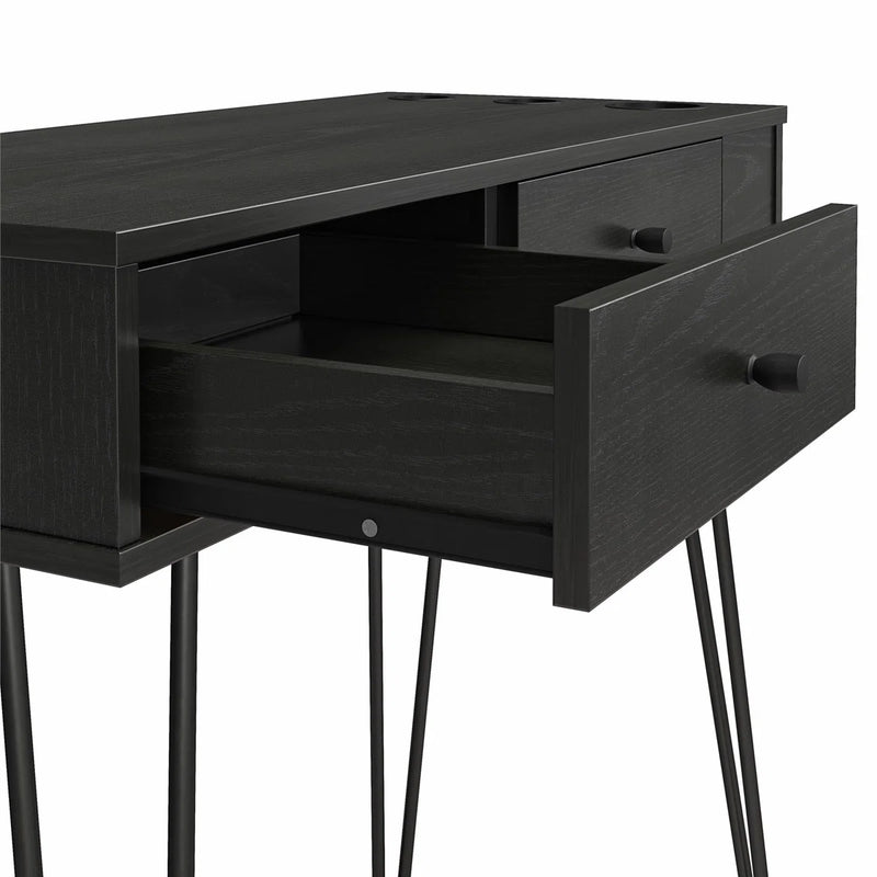 Novogratz Kimberly At Home Vanity with Drawers in Black Oak MCCE2159 - Refurbished