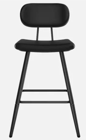 George Oliver26.75" Leather Counter & Bar Stool with Large Seat and Back (Set of 2) C111873787- Refurbished