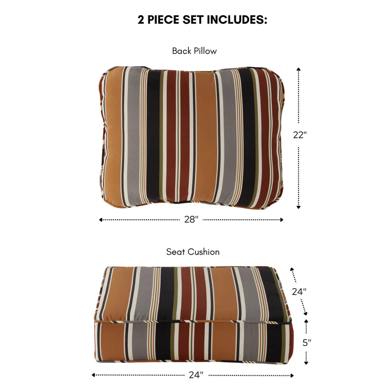 Beachcrest Home Lester Outdoor Deep Seat Chair Cushion C001411336-S - Like New