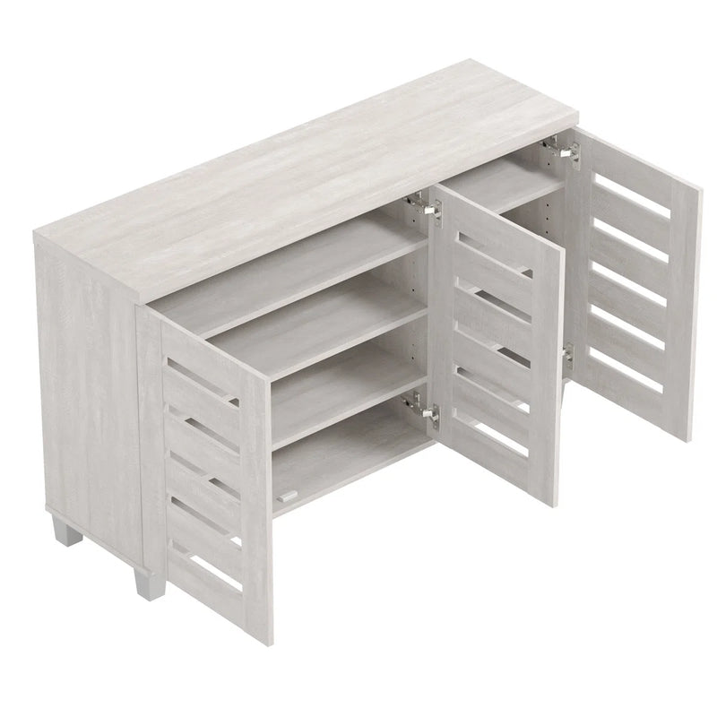 Steelside™ Lismore 16 Pair Shoe Storage Cabinet in Dusty Grey Oak C009864677 - Refurbished