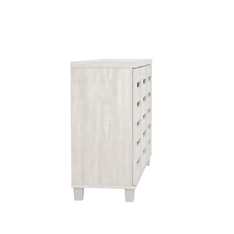 Steelside™ Lismore 16 Pair Shoe Storage Cabinet in Dusty Grey Oak C009864677 - Refurbished