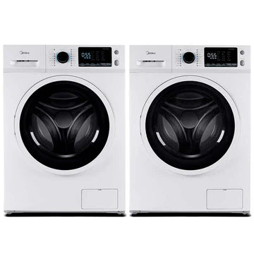 Midea Front Load Washer and Ventless Electric Dryer Set MLH27N4AWWC, MLE27N4AWWC - Scratch & Dent
