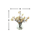 Freeport Park® Magnolia Floral Arrangement in Glass Vase C005808715 - Like New