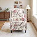 Alcott Hill Beige Floral Standard Push Back Recliner