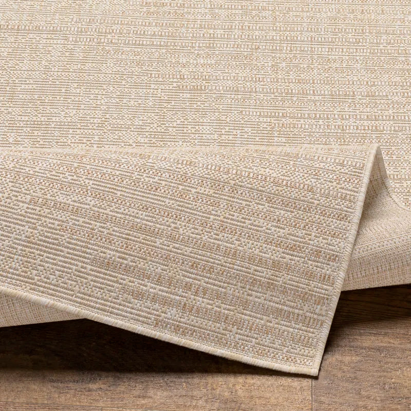 The Twillery Co. 7'10" x 10'2" Geometric Tan Indoor/Outdoor Area Rug C008665538 - Like New