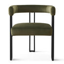 Mia Green Velvet Upholstered Armchair (set of 2)