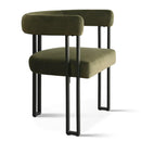 Mia Green Velvet Upholstered Armchair (set of 2)
