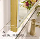 Roswell Estartit 24" x 40" Arched Aluminum Framed LED Wall Mirror