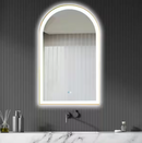 Roswell Estartit 24" x 40" Arched Aluminum Framed LED Wall Mirror