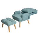 George Oliver Modern Accent Chair with Ottoman Set