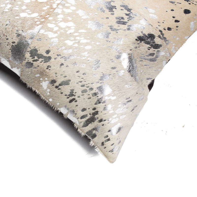 HomeRoots Natural Torino Quattro Cowhide Pillow (Set of 2) C000356246 - Like New