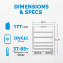 Newair 24” Built-In Beverage Center NBC177BS01 - Refurbished