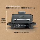 Ninja Woodfire™ Outdoor Grill & Smoker with Premium Grill Cover OG701LWC - Refurbished