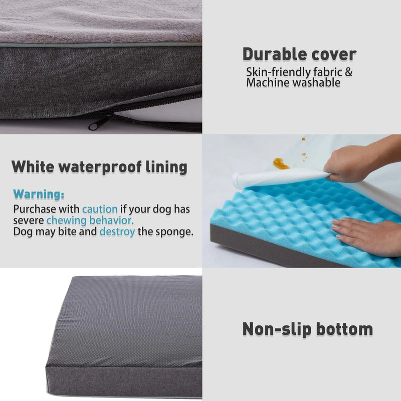 Tucker Murphy Pet™ Extra Large Anti-Anxiety Orthopedic Memory Foam Dog/Cat Bed in Grey C010423484 - Refurbished