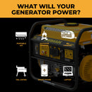 Firman Power Equipment Gas Portable Generator 1500W Recoil Start with CO Alert P01204 - Refurbished