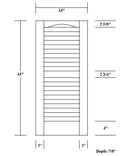 Perfect Shutters, inc. Premier Louvre 43" x 15" Black Exterior Shutters (Set of 2) PSIN1033-43 - Like New