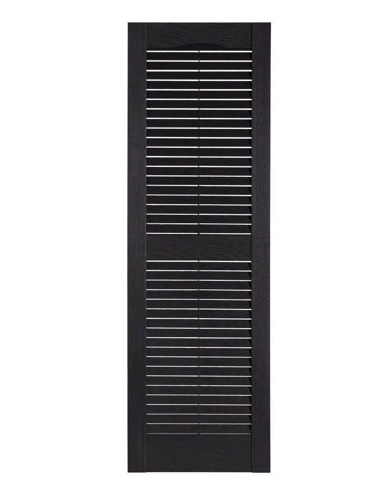 Perfect Shutters, inc. Premier Louvre 43" x 15" Black Exterior Shutters (Set of 2) PSIN1033-43 - Like New