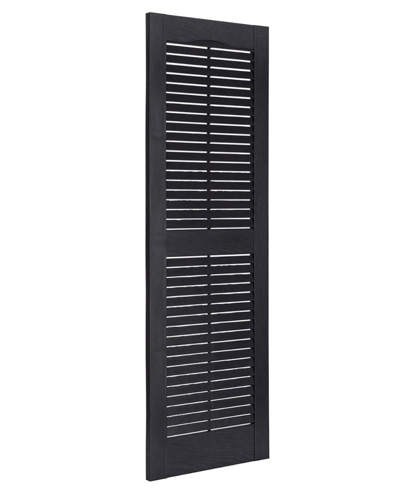 Perfect Shutters, inc. Premier Louvre 43" x 15" Black Exterior Shutters (Set of 2) PSIN1033-43 - Like New