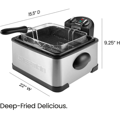 Chefman xl 4.5L Deep Fryer RJ07-45-SS-CA - Refurbished