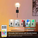 Latitude Run® Rechargeable Battery Operated Wall Sconces, Set Of 2 With Wireless Remote