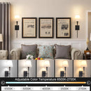 Latitude Run® Rechargeable Battery Operated Wall Sconces, Set Of 2 With Wireless Remote