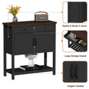 Console Winston Porter Runette 35,4'' marron foncé/noir KMKL1154 - Occasion