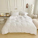 Nayoroom Rustic French Style Flower Pinch King Duvet Cover Set C110688140 - Like New