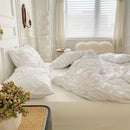 Nayoroom Rustic French Style Flower Pinch King Duvet Cover Set C110688140 - Like New