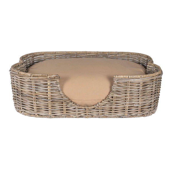 Tucker Murphy Pet™ 27" Tropical Handwoven Rattan Dog Bed with Machine Washable Cushion TEIL103-S - Refurbished
