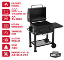 Expert Grill 24" Heavy Duty Charcoal Grill with Wheels