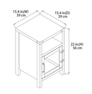 Hometrends End Table, Rustic Oak