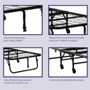 Signature Sleep Folding Metal Guest Bed with 5 Inch Floral Mattress