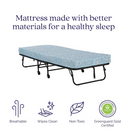 Signature Sleep Folding Metal Guest Bed with 5 Inch Floral Mattress