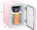 Chefman Portable 4L Mini Fridge w/ Heating and Cooling