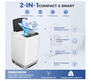 Nictemaw XQB60-818-R Portable Washer – 17.8 lb Capacity Full Automatic Washing Machine