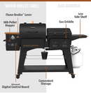 Pit Boss Charleston 1020 Sq in Pellet Grill/Gas Griddle Combo – Onyx Series
