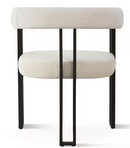Mia Beige Velvet Upholstered Armchair (set of 2)