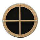 EXTRA COMFY 28" Modern Round Ottoman with Wood base - Cream
