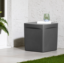 South Shore Dalya Square Outdoor Side Table in Dark Gray