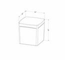 South Shore Dalya Square Outdoor Side Table in Dark Gray