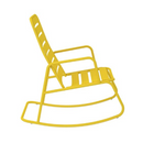 Novogratz Poolside Gossip Collection Roberta Rocking Chair - Yellow