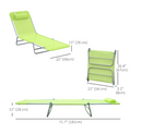 Outsunny Portable Reclining Outdoor Lounge Chair