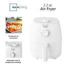 Mainstays 2.2 Quart White Compact Air Fryer