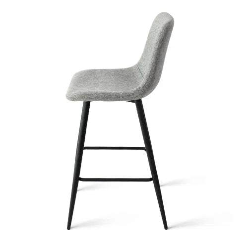 Mercury Row Seidman 26" Upholstered Low Back Counter Stool (Set of 2) in Grey *No Hardware*C005224940 - Refurbished